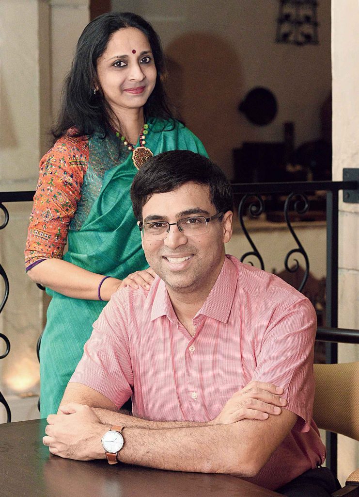 Viswanathan Anand with his Wife