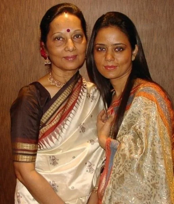 Mahua Moitra with her mother