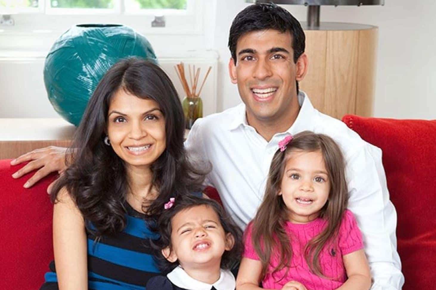 Rishi Sunak with his Family