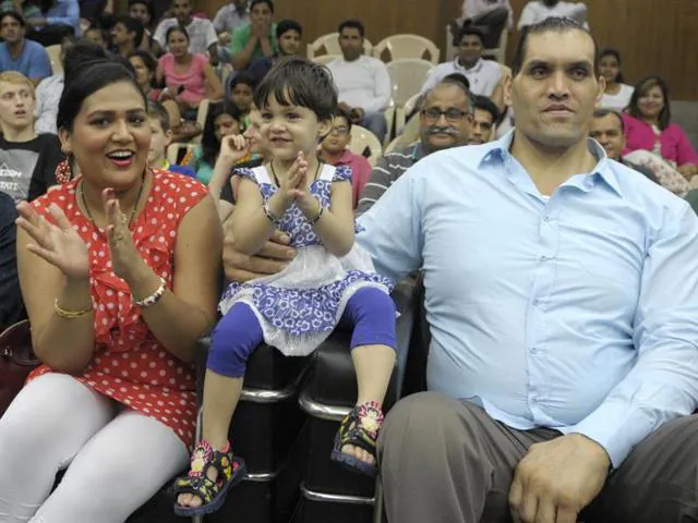The Great Khali with his Family