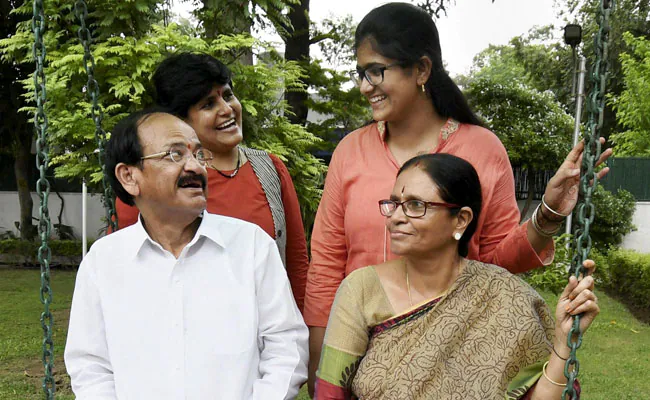 Venkaiah Naidu with his family
