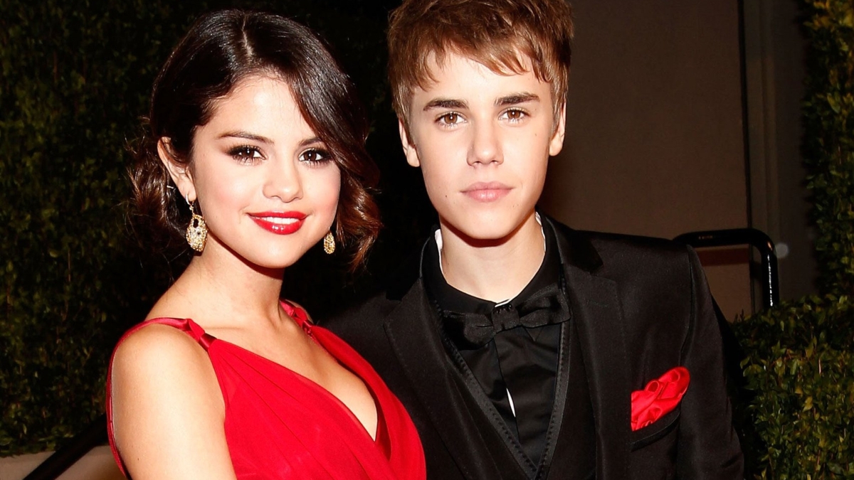 Selena Gomez with Justin Bieber