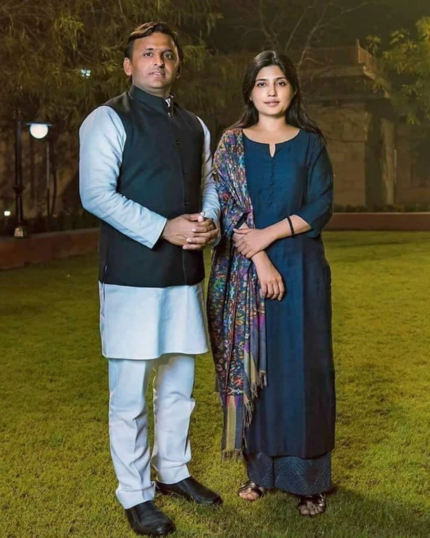 Dimple Yadav with her Husband