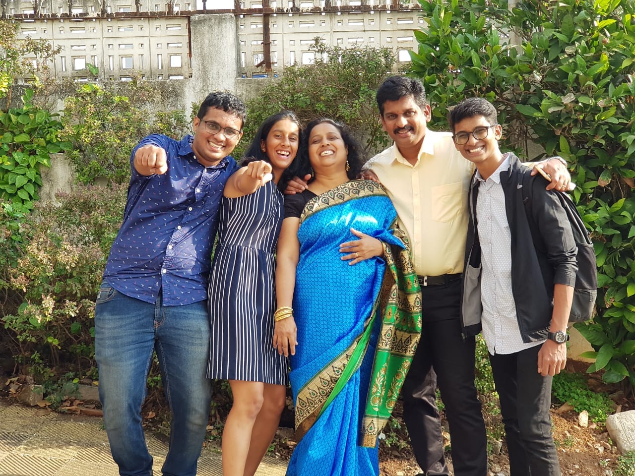 Jemimah Rodrigues with Her Family