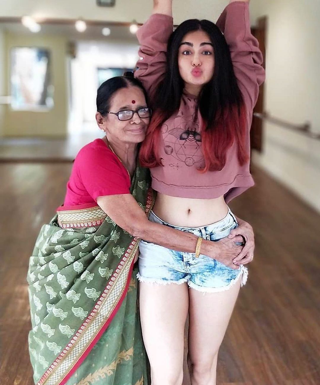 Adah_Sharma with her Grandma