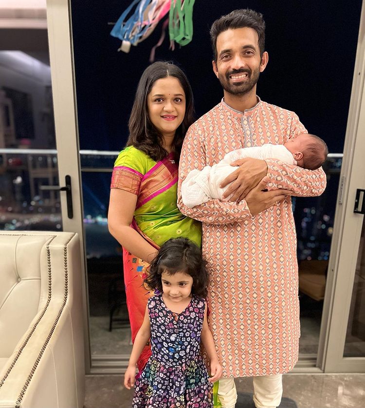 Ajinkya Rahane with his Family