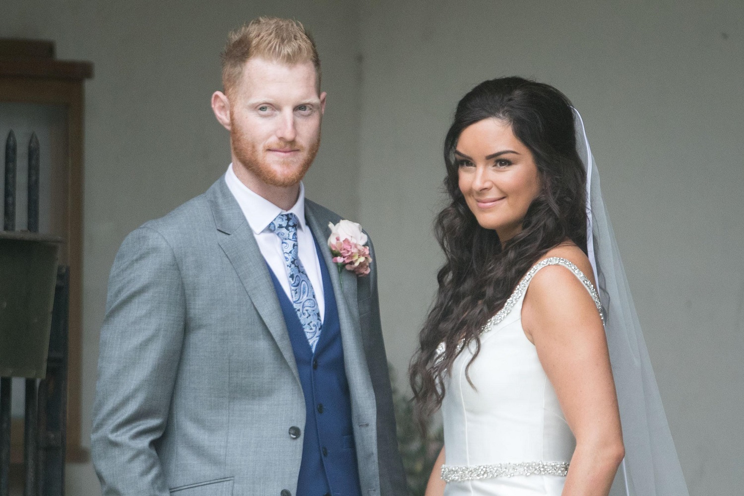 Ben_Stokes with his Wife