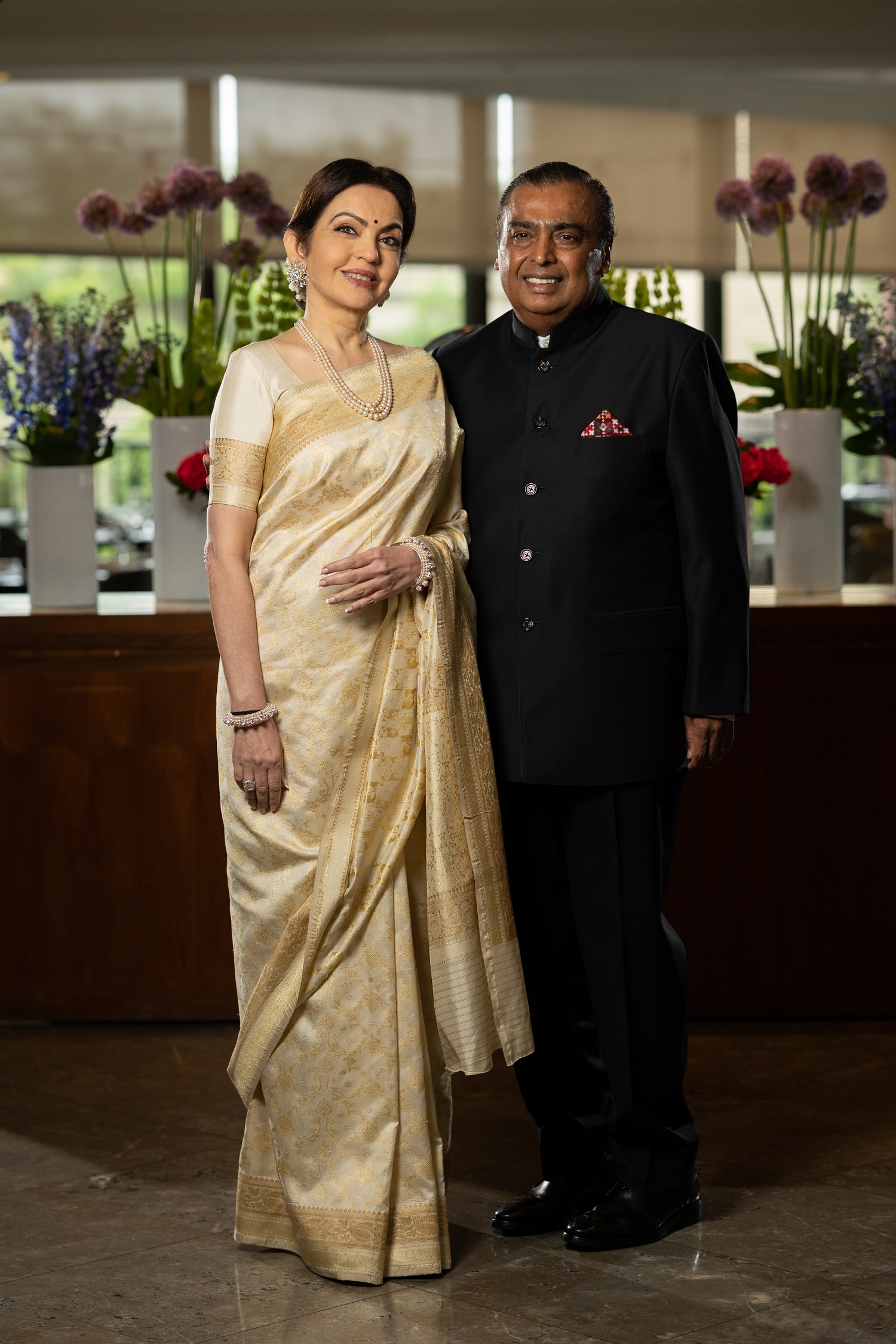 Mukesh_Ambani with his Wife