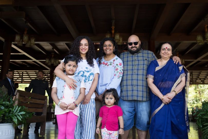 Nithya_Menen with her Family