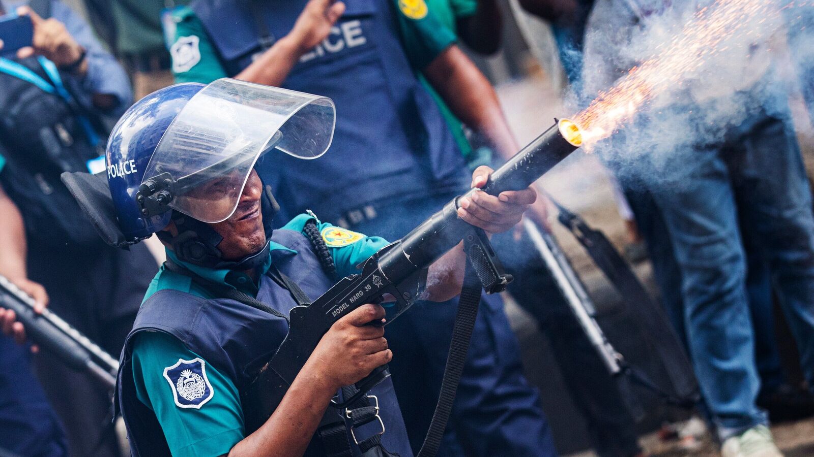 Bangladesh police used teargas